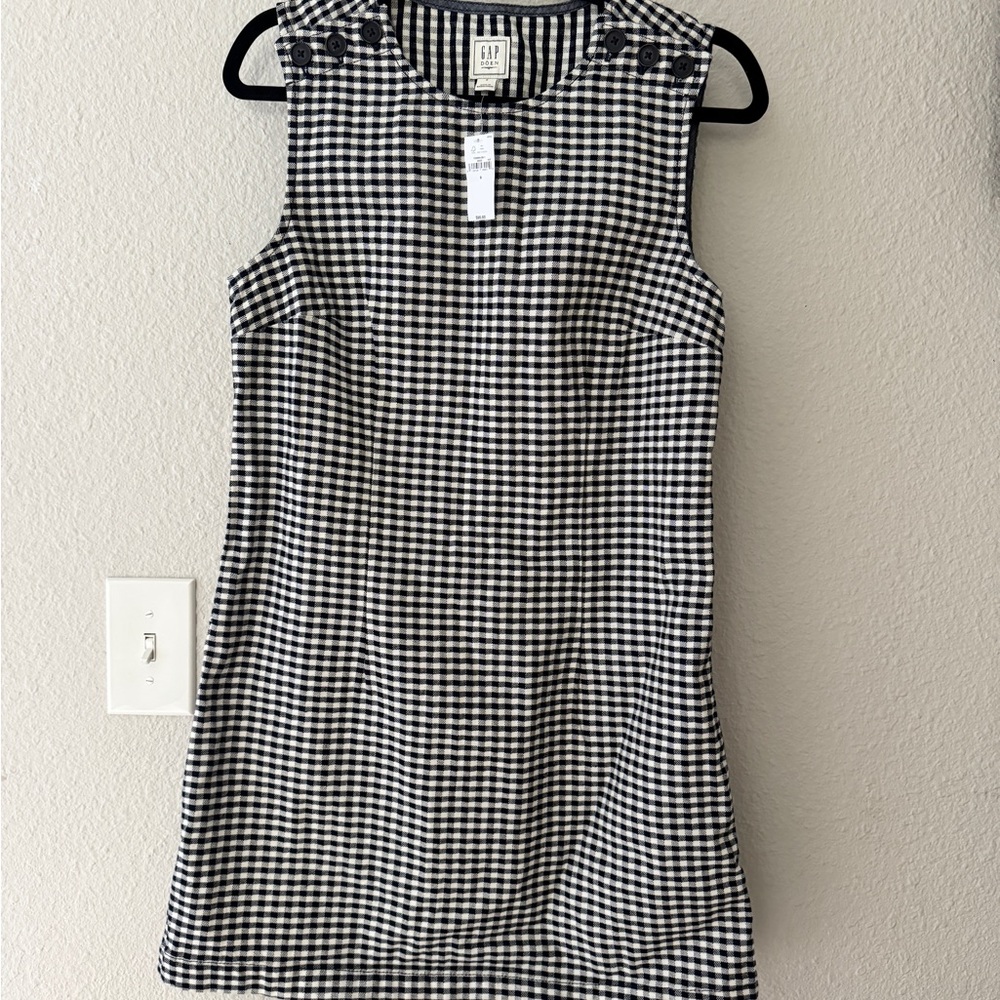 Gap x DOEN Black and White Checkered Mini Dress
